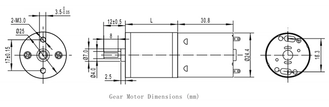 25mm 12V low rpm electric DC micro motor for Juicers